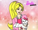 Barbie con su linda gatita