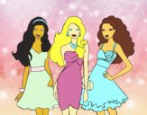 Barbie y sus amigas vestidas de fiesta