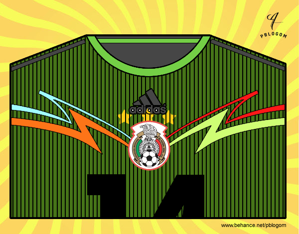 Camiseta del mundial de fútbol 2014 de México