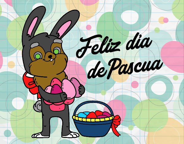 Conejo con muchos huevos de Pascua