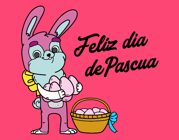 Conejo con muchos huevos de Pascua