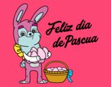 Conejo con muchos huevos de Pascua