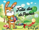 Conejo con muchos huevos de Pascua