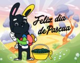 Conejo con muchos huevos de Pascua