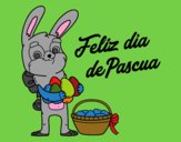 Conejo con muchos huevos de Pascua