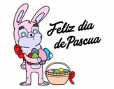 Conejo con muchos huevos de Pascua