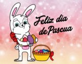 Conejo con muchos huevos de Pascua