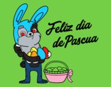 Conejo con muchos huevos de Pascua