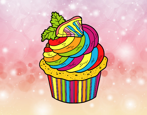 Cupcake Arcoíris 