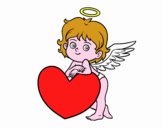 Cupido y un corazón