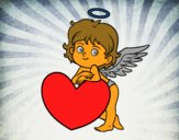 Cupido y un corazón