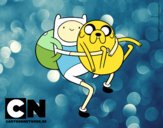 Finn y Jake abrazados