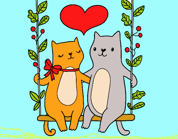 Gatitos enamorados