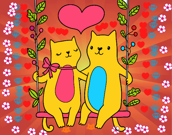 Gatitos enamorados