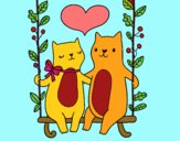 Gatitos enamorados