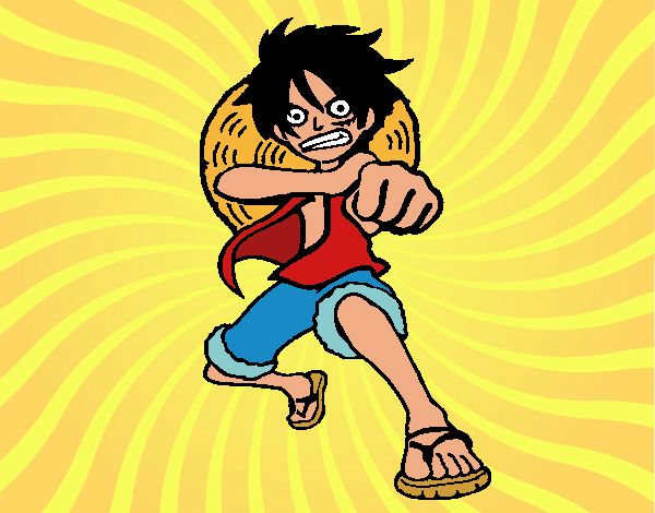 Luffy golpeando