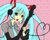 Miku con guitarra