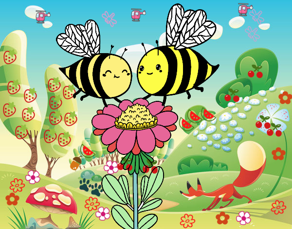 Pareja de abejas