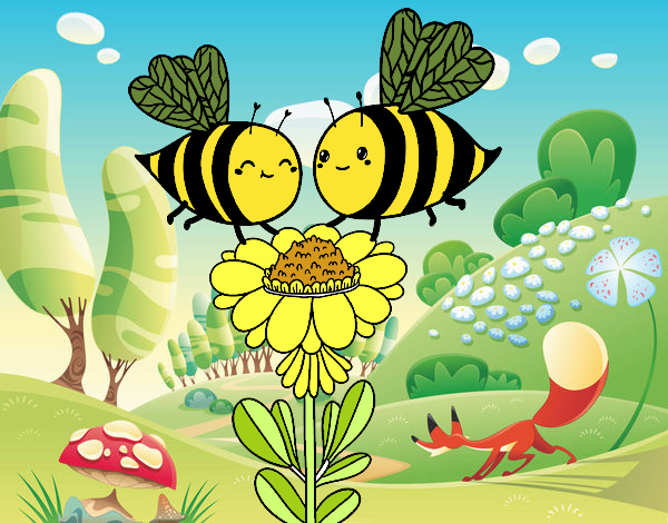 Pareja de abejas