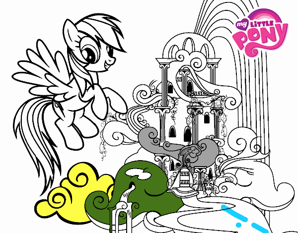 Rainbow Dash en su palacio