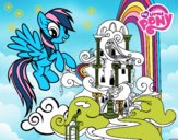 Rainbow Dash en su palacio