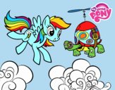 Rainbow Dash y la tortuga tanque