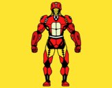 Robot luchador de espaldas