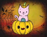 Un gatito de Halloween