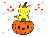 Un gatito de Halloween