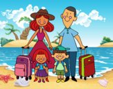 Una familia de vacaciones