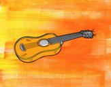 Una guitarra acústica