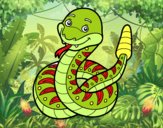 Una serpiente de cascabel