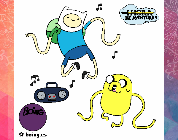 Finn y Jake escuchando música