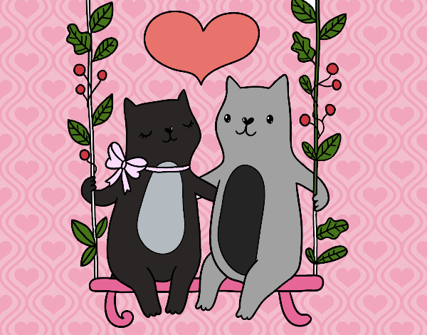 Gatitos enamorados