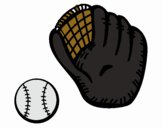 Guante y bola de béisbol