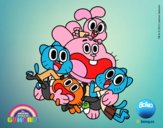 Gumball y amigos contentos