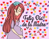 Mamá embarazada en el día de la madre