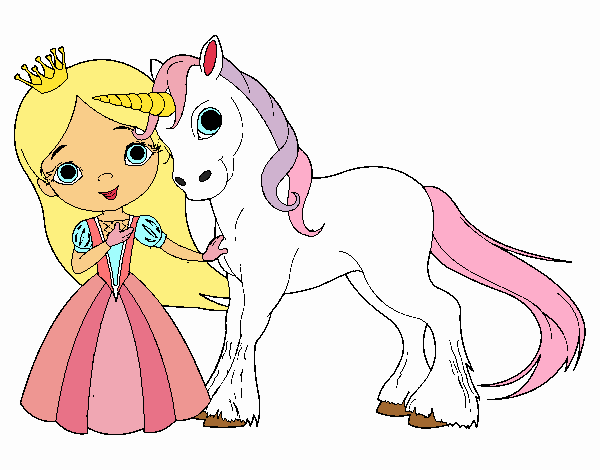 Princesa y unicornio