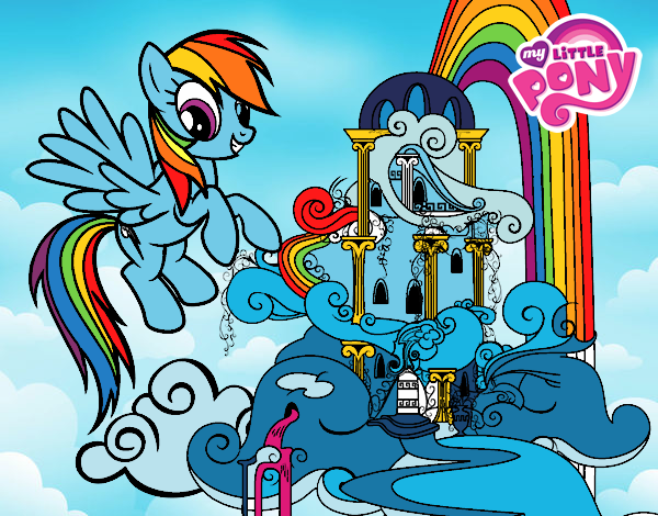 rainbow  dash  en  su palacio