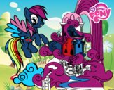 Rainbow Dash en su palacio