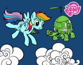 Rainbow Dash y la tortuga tanque