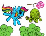 Rainbow Dash y la tortuga tanque