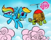 Rainbow Dash y la tortuga tanque