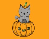 Un gatito de Halloween