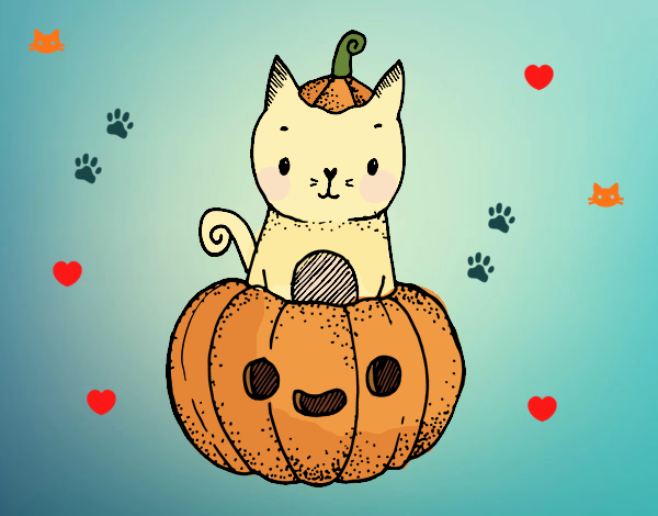 Gatito de Halloween