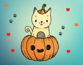 Un gatito de Halloween