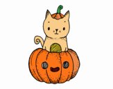 Un gatito de Halloween