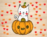 Un gatito de Halloween