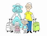 Una familia de vacaciones