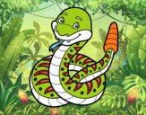 Una serpiente de cascabel